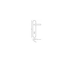 Belső fogantyú COBRA - 28-49-3 - PZ 90 szálcsiszolt bronz