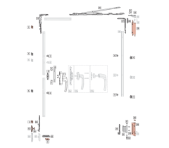 ROTO AL szárnyas csapágytartó alumínium ablakokhoz