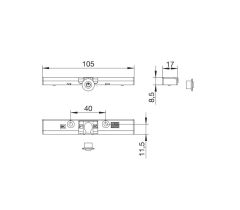 Winkhaus - huzatbiztosíték PVC és Euro ablakokhoz - Ezüst