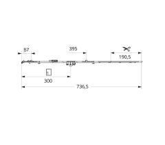 MACO Nyitott, csuklós 661 - 840 mm-es sebességváltó oldalra dönthető - MULTI-MATIC - Ezüst