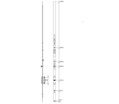 WINKHAUS nyitható-összecsukható váltó 695-945 mm - Ezüst