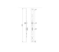 WINKHAUS központi sapka 250 mm - Ezüst