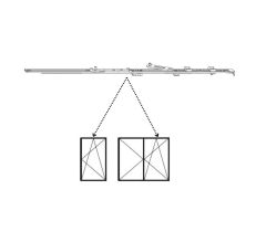 ROTO szárnyak. NT olló 411-600 mm szélességhez 250/490 - Ezüst