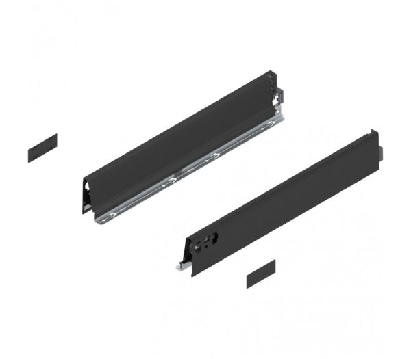 BLUM TANDEMBOX antaro oldal 378M, névleges hossz 270mm, fekete terra acél