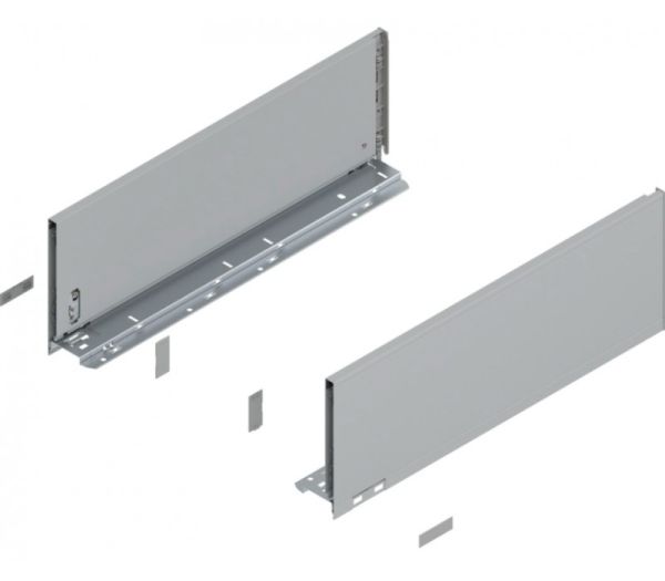 BLUM LEGRABOX tiszta oldalmagasság C, md 400 mm, Polar acél ezüst - matt