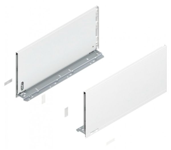 BLUM LEGRABOX tiszta oldalmagasság F, md 400 mm, acél selyem fehér - matt