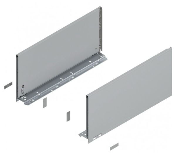 BLUM LEGRABOX tiszta oldalmagasság F, md 400 mm, Polar acél ezüst - matt
