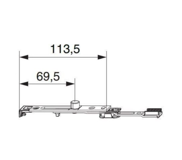 MACO felső rész 90°-os elforduláskorlátozással MULTI MATIC KS